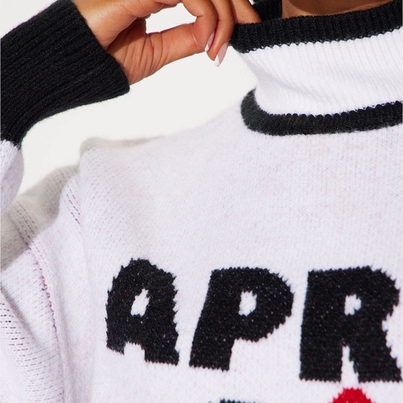 NWT Après Ski Pullover Knit Sweater – Mock Neck – White – Size 2X - Picture 4 of 7